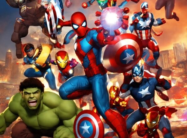 Hulk, Cartoon, Captain America, Fun, Spider-man, Avengers