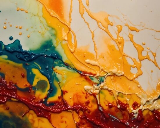 Liquid, Art Paint, Paint, Water, Fluid, Orange