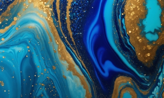 Liquid, Blue, Azure, Paint, Art Paint, Fluid