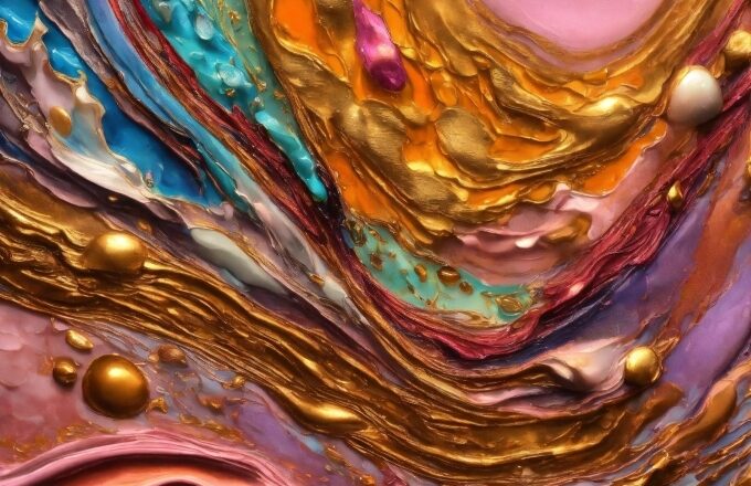 Liquid, Organism, Art, Paint, Geological Phenomenon, Glass