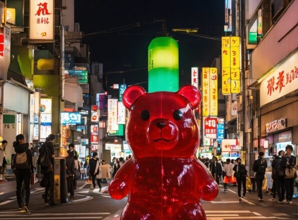 Slow Motion Stock Video, Mascot, Plaza, Street, City, People