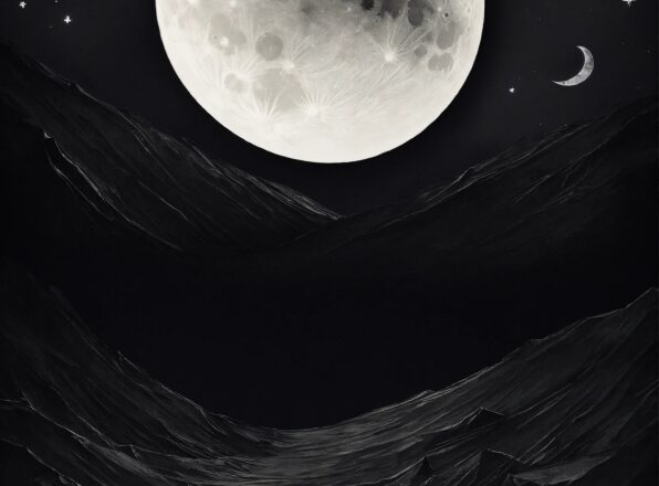 Moon, Atmosphere, Black, World, Grey, Black-and-white