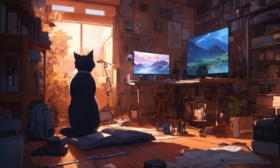 Music Ai Online, Window, Entertainment, Building, Cat, Felidae