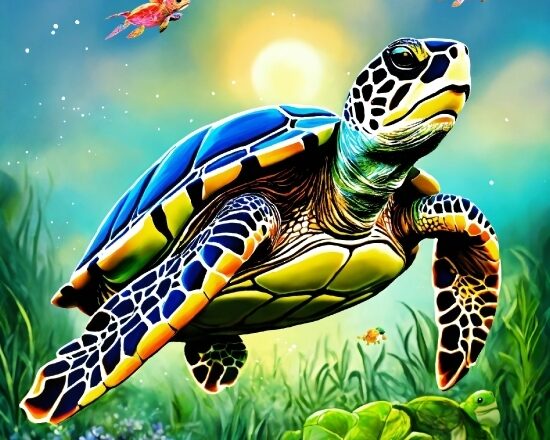 Nature, Natural Environment, Organism, Reptile, Art, Turtle