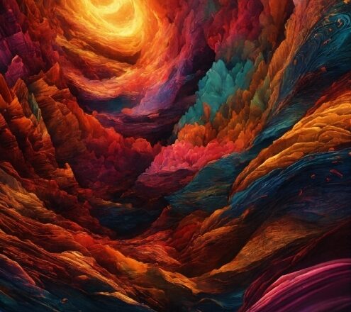 Orange, Art, Painting, Geological Phenomenon, Landscape, Paint