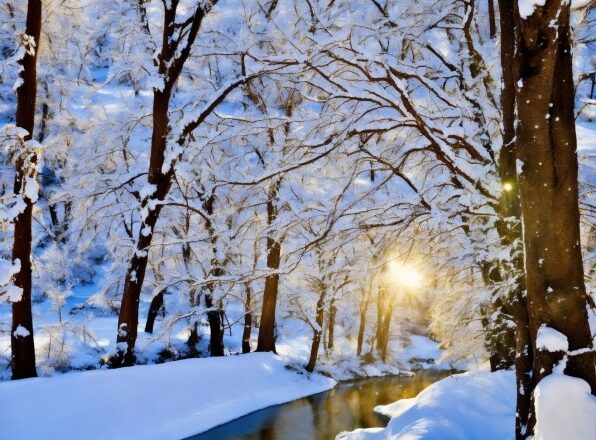 Sky, Daytime, Snow, Plant, Blue, Nature