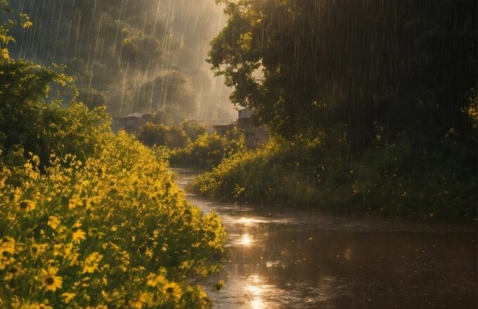 Water, Flower, Plant, Cloud, Sky, Natural Landscape