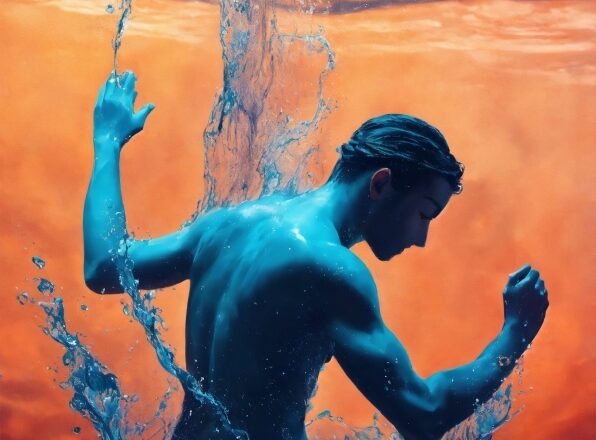 Water, People In Nature, Gesture, Art, Happy, Electric Blue