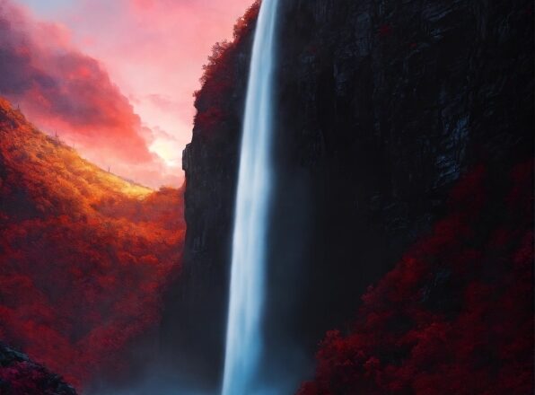 Water, Sky, Cloud, Natural Landscape, Body Of Water, Waterfall