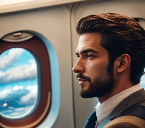 White, Automotive Design, Beard, Air Travel, Snapshot, Travel