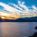 1950s Stock Footage, Sunset, Beach, Sun, Sea, Water