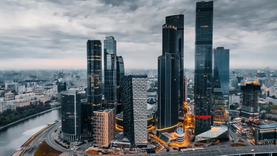 4k Video Screensaver Free Download, Skyscraper, City, Skyline, Business District, Cityscape