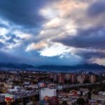 Bird Flying Stock Footage, City, Waterfront, Architecture, Travel, Sky