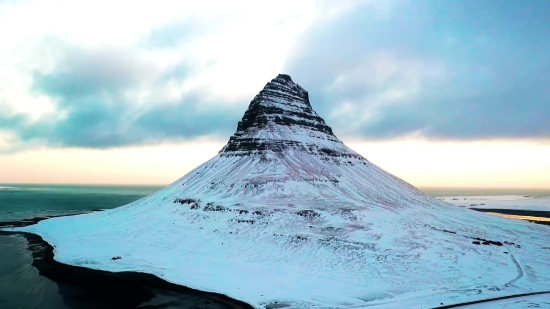 Campfire Stock Footage, Mountain, Snow, Landscape, Glacier, Peak