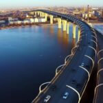 City Stock Video, Pier, Water, Sky, Sea, Bridge