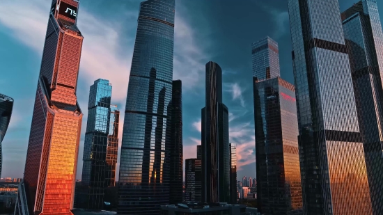 Copyright Free Background Video, Skyscraper, Business District, City, Skyline, Architecture