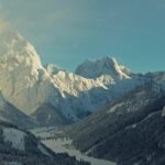 Falling Leaves Stock Footage, Range, Mountain, Mountains, Alp, Snow