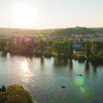 Fighter Jet Stock Footage, River, Water, Lake, Channel, Landscape