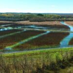 Fire Burning Stock Footage, Landscape, Lake, Grass, Sky, Rural