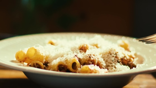 Free B Roll Stock Footage, Dish, Pasta, Food, Rice, Meal