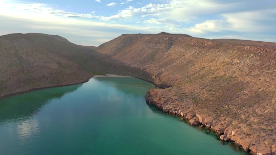 Free Commercial Stock Footage, Geological Formation, Lake, Landscape, Mountain, Natural Depression