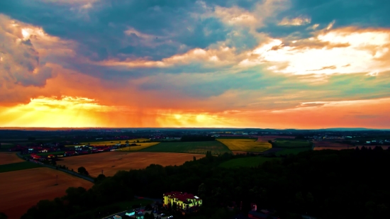 Free Moving Worship Backgrounds, Sunset, Sky, Landscape, Clouds, Sun