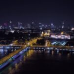 Free Stock Video Content, Night, Bridge, City, River, Pier