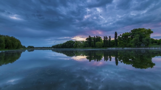 Free Video Shots, Lake, Water, Landscape, Sky, River