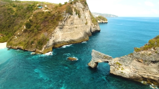 Green Screen Effect No Copyright, Cliff, Geological Formation, Sea, Coast, Ocean