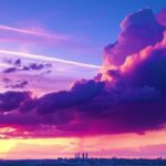 Laptop Stock Footage, Sky, Sunset, Sun, Clouds, Landscape