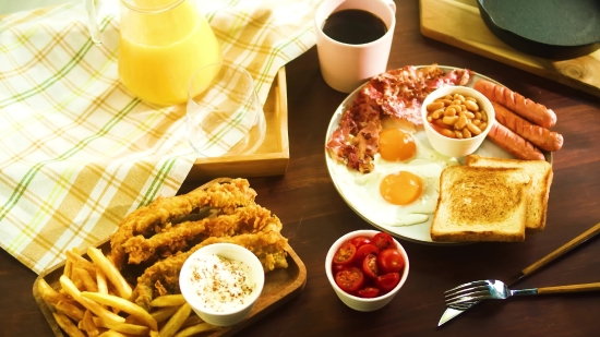 Old Stock Footage, Breakfast, Meal, Food, Nutriment, Dinner