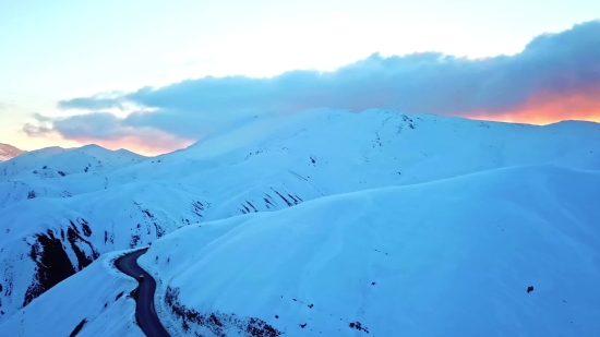 Red Carpet Stock Video, Mountain, Snow, Dune, Mountains, Landscape