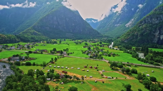 Running Man Free Video, Highland, Mountain, Landscape, Alp, Grass