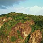 Skiing Stock Footage, Knoll, Cliff, Landscape, Mountain, Rock