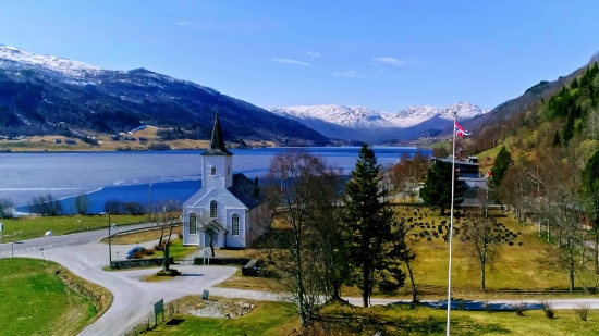 Space Travel Stock Video, Mountain, Landscape, Lake, Mountains, Forest