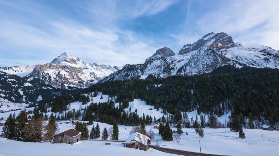 Tesla Stock Footage, Ski Slope, Slope, Geological Formation, Snow, Mountain