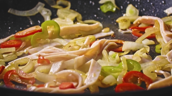 Transparent Stock Video, Dish, Pasta, Food, Vegetable, Dinner