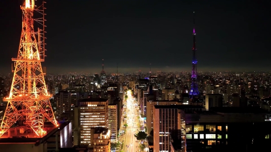 Video Of Rain Falling Free Download, Business District, City, Skyscraper, Night, Skyline